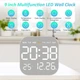 Годинник Deepfox DS-5516 LED цифровий електронний настінний / настільний Будильник Дата Температура 18,5х18,5см білий - зображення 3