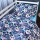 Простынь MirSon Бязь 17-0722 Tiny Panda 220 х 240 см (2200010687156) - изображение 2