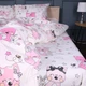 Простынь MirSon Бязь 17-0776 Magic cats pink 150 х 220 см (2200011238173) - изображение 1