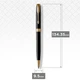 Набір Parker SONNET 17 Black Lacquer GT BP кулькова ручка + чохол 86 032b242 - изображение 10