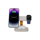 Зарядний пристрій Canyon wireless charger HEXAGON WCS-310 3in1 LightGrey/Orange (CNS-WCS310LGOR) - зображення 4