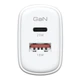 Зарядний пристрій Armorstandart 1xUSB-C PD20W + 1xUSB QC3.0 GaN white (ARM87067) - зображення 3
