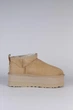 Уггі Ultra Mini Beige Platform натуральна замша хутро платформа 5см 41р бежевий - зображення 2
