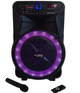 Портативна акустика ZPX-7772 350 Вт з мікрофоном, USB/FM/Bluetooth, LED-підсвітка, пульт управління на коліщатках, чорна - изображение 1