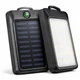 УМБ Power Bank Solar 18000 mAh мобільне зарядне з сонячною панеллю та лампою, Power Bank Charger Black - зображення 1