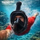 Полнолицевая маска для снорклинга Renvo Alas панорамная с трубкой Черный S/M (FM100-01 S/M) - изображение 6