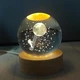 Декоративна 3D-нічник кришталева куля "Висадка космонавта на Місяць" для дітей з LED-підсвіткою 9321 - зображення 2