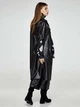 Жіноча сукня сорочка з екошкіри міді з поясом MODNA KAZKA MKSH2376/1 - 50/52, Чорний - зображення 5
