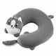 Подушка с ушками "кот-батон" дорожная ARDESTO Travel Grey Cat 30х30см полиуретановая пена мемори серая для путешествий - изображение 2