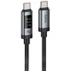 Кабель зарядки Hoco U148 Digital Display Type-C to Type-C (240W) (1.2М) LED Турбозарядка телефона/смартфона Android/Samsung Чорний - изображение 1
