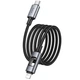 Кабель заряджання Hoco U144 Type-C - Lightning (27W) (1.2М) LED швидка зарядка для iOS пристроїв iPhone/iPad/iPod Чорний - зображення 3
