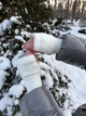 Митенки женские вязаные теплые с экомехом, зимние перчатки без пальцев белые - изображение 2
