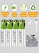 Акумуляторні батарейки акумулятори ааа пальчикові 1.5 v з роз'ємом usb type c 500mAh 750mWh 4 штуки літій-іонний акумулятор перезарядний багаторазовий Smartoools - изображение 2