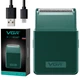 Электробритва шейвер с триммером, от USB, VGR V-376, Зеленая - изображение 1