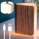 Светильник-книга деревянный AD-2231 с магнитным креплением USB 10x9x2,2 см цвета орех для стильного декора и вечернего чтения - изображение 1