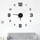 Бескаркасные настенные часы DIY MA630 40х40 см с акриловыми стрелками и бесшумным кварцевым механизмом для стильного интерьера Черные - изображение 1
