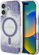 Панель Guess Resin Gradient Glitter MagSafe для Apple iPhone 16 Purple (GUHMP16SRGRGEU) - зображення 1