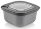 Контейнер IDEA HOME 00682 Line Box Gray 1.1 л сірий (00682 Gray) - зображення 1