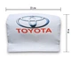 Чехол на подголовник Avtoaks белый с цветным логотипом Toyota 2 шт. - изображение 2