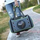 Сумка переноска для кота кошки собаки домашних животных до 8 кг с окошком иллюминатором и ремешком на плечо кошачьи сумки для переноски котов кошек маленьких собак котенка серая (002166) - изображение 13