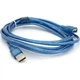 Дата кабель USB 2.0 AM/AF 3.0m ferrite transparent blue Voltronic (YT-AM/AF-3.0TBL) - зображення 2