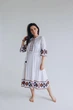 Вишите плаття Etnoshop Спів квітів бохо XXL Біле - изображение 1