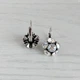 Cерьги Hand Made винтажные с кристаллами Swarovski оттенка белого шампанского Crystal Moonlight - изображение 3