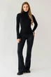 Жіноча водолазка в рубчик Giulia FLEX LONGSLEEVE POWER L/XL Black, еластичний лонгслів - зображення 5