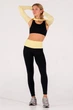 Женский бесшовный спортивный топ Giulia FLEX TOP FREE L/XL Black, комфортный топ из микрофибры - изображение 4