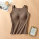 Утеплена коригуюча майка з бра FladeFit, коричнева, розмір M - зображення 2
