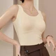 Утепленная майка с бретелями FladeFit, молочная, размер L - изображение 4