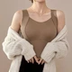 Утепленная майка с бретелями FladeFit, коричневая, размер M - изображение 4