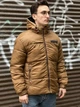 Чоловіча зимова куртка Tommy Hilfiger тепла з капішоном Розмір M коричневого кольору - изображение 1