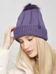 Жіноча в'язана зимова шапка Under Armour UA Around Town CGI Beanie One Size фіолетова - изображение 3