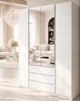 Шафа з дзеркалом для одягу Майстер Форм Брайт 1640х520х2000 мм Біла (33324) - зображення 2