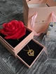 Роскошная цепочка с подвеской "I love you" и розой в подарочной коробке Черный - изображение 6