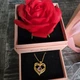 Роскошная цепочка с подвеской "I love you" и розой в подарочной коробке Черный - изображение 8