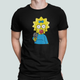 Мужская футболка Stedman с принтом Мэгги Симпсон Maggie Simpson Руки вверх Черный L - изображение 1