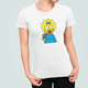 Женская футболка Stedman с принтом Мэгги Симпсон Maggie Simpson Руки вверх Белый M - изображение 1