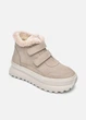 Женские короткие зимние замшевые ботинки PARADIZE SHOES бежевого цвета с белой меховой опушкой на высокой подошве 36 размер (стелька 23,4 см) - изображение 2
