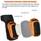 Профессиональные гелевые наколенники Gel Kneepads KP006, Цвет: Черный/Оранжевый - изображение 7