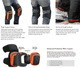Профессиональные гелевые наколенники Gel Kneepads KP006, Цвет: Черный/Оранжевый - изображение 9