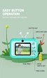 Дитячий фотоапарат Children`s Fun Camera X14 компактний для творчості та зйомки яскравих моментів Персиковий Помаранчевий - зображення 6