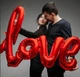 Кулька повітряна з фольги Love 45 на 75 см червоний - зображення 3