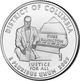 Монета 25 центів (квотер) США 2009 D UNC "Штати і території - округ Колумбія". District of Columbia (quarter) - зображення 1