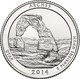 Монета 25 центів (квотер) США 2014 P UNC "Національний парк - Арки". Arches National Park (quarter) - изображение 1