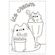 Раскраска с гелевыми ручками с глиттером 12 стр. А4 Pusheen YES - изображение 4