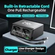 Багатоканальна зарядна станція WLX-60E 210W з кабелями (2Type-C48W+3Type-C33W+USB30W) Чорний - зображення 5