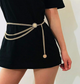 Пояс цепочка Fashion Jewerly трехслойны, украшения на талию для одежды платья в стиле old money, золотистый (SVS) - изображение 1
