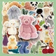 Стикерпак наклейки Jellycat герои: поросёнок, зайчик, динозавр, пингвин, утёнок, черешня (N315) - изображение 2